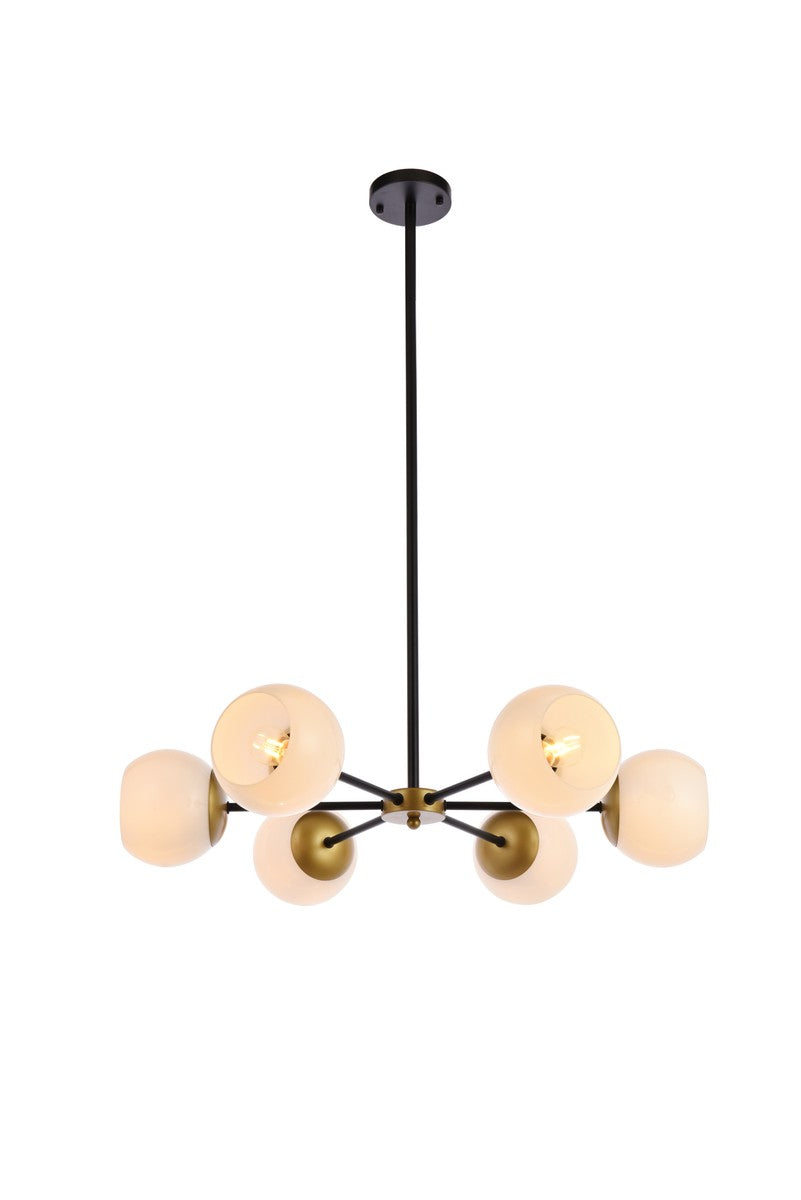 Briggs Six Light Pendant in black - available from The Lighting Shoppe, trusted by Canadian homeowners