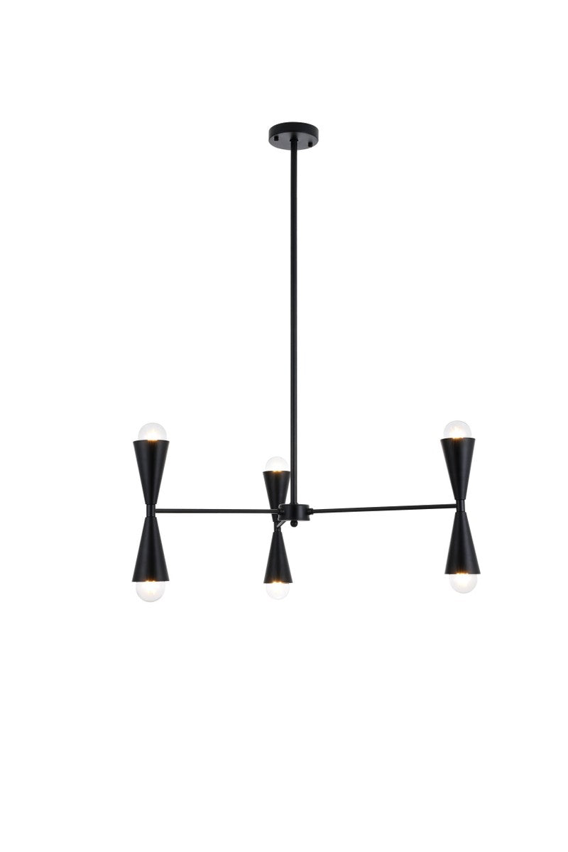 Cade Six Light Pendant in black - available from The Lighting Shoppe, trusted by Canadian homeowners
