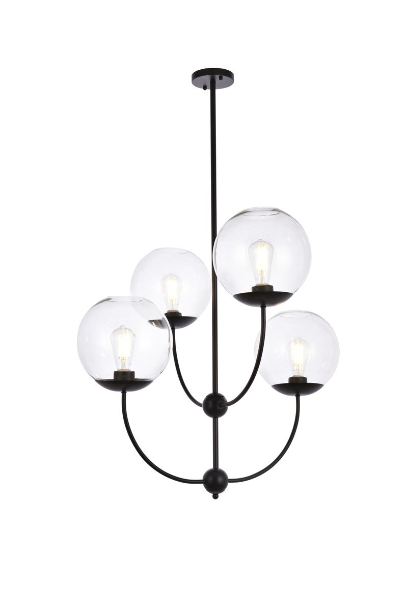 Lennon Four Light Pendant in black - available from The Lighting Shoppe, trusted by Canadian homeowners
