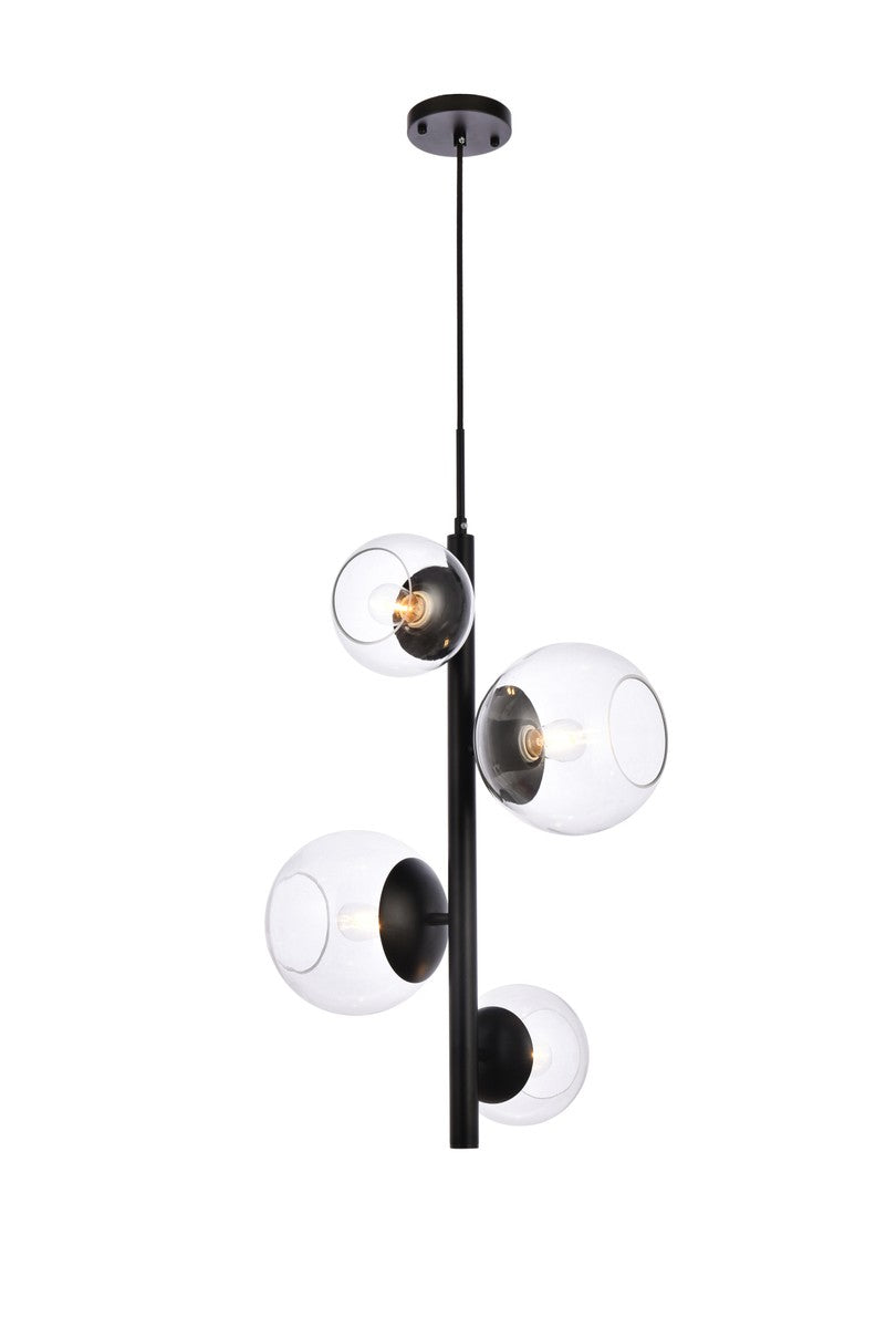 Wells Four Light Pendant in black - available from The Lighting Shoppe, trusted by Canadian homeowners