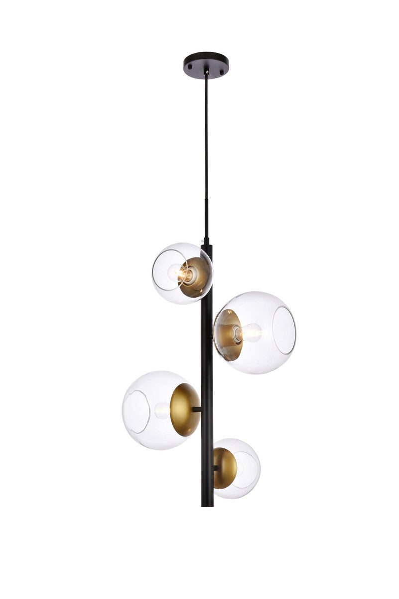 Wells Four Light Pendant in black - available from The Lighting Shoppe, trusted by Canadian homeowners