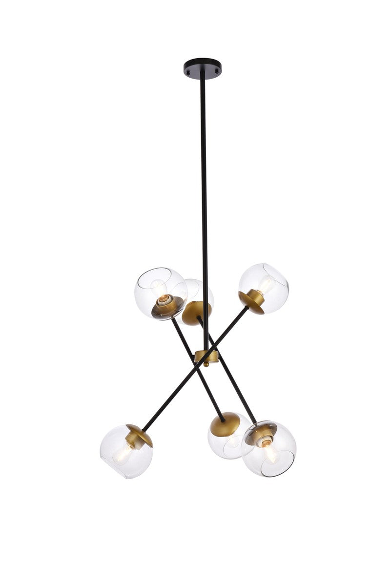 Axl Six Light Pendant in black - available from The Lighting Shoppe, trusted by Canadian homeowners