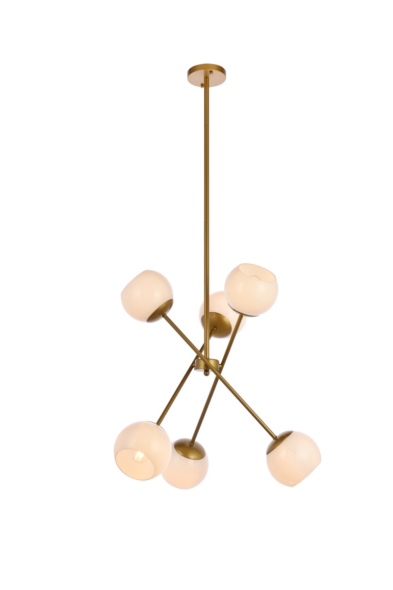 Axl Six Light Pendant in brass - available from The Lighting Shoppe, trusted by Canadian homeowners