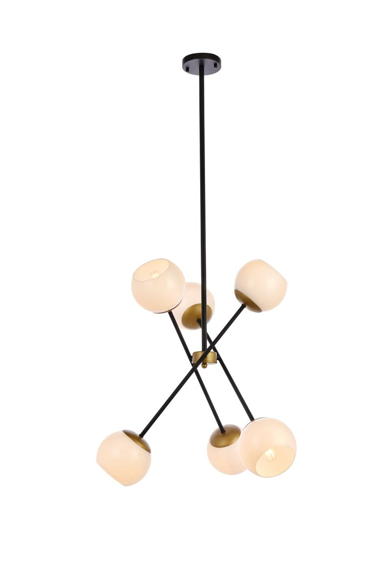 Axl Six Light Pendant in black - available from The Lighting Shoppe, trusted by Canadian homeowners