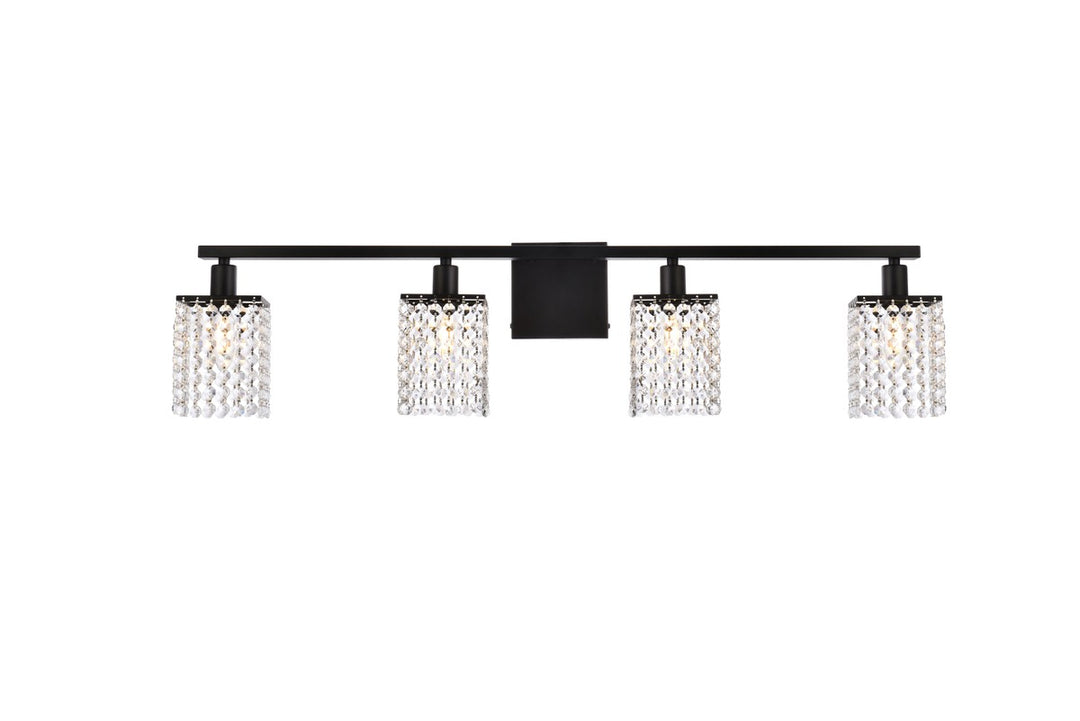 Phineas Four Light Bath in Black - available from The Lighting Shoppe, trusted by Canadian homeowners