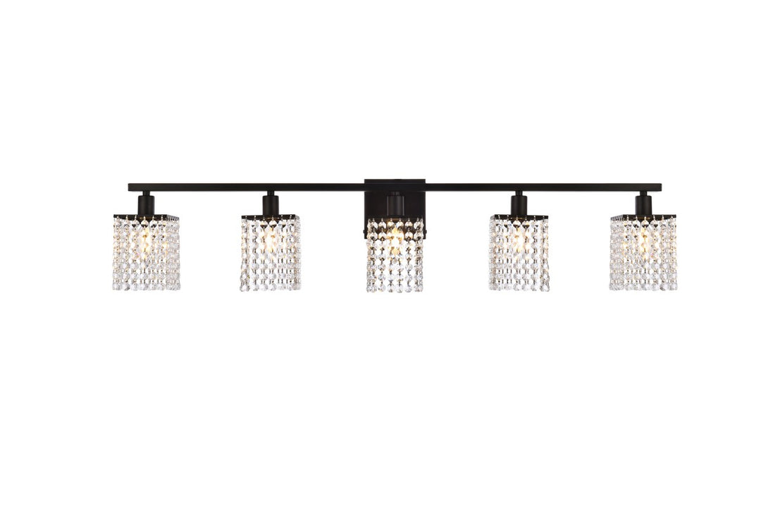 Phineas Five Light Bath in Black - available from The Lighting Shoppe, trusted by Canadian homeowners