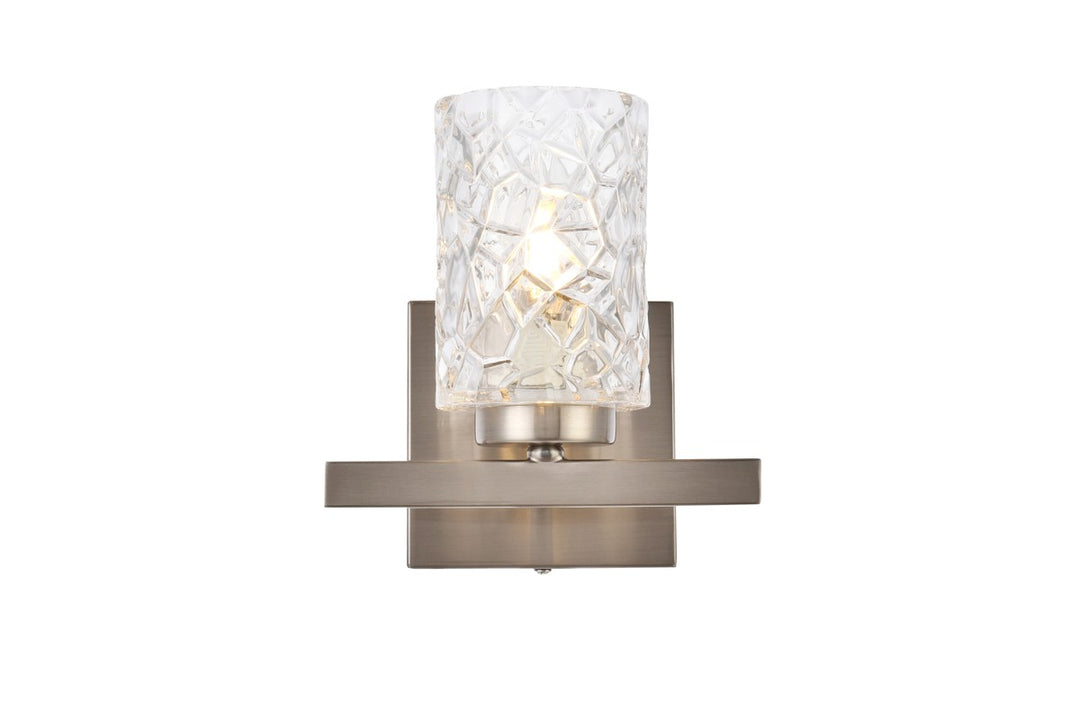 Elegant Lighting - LD7025W7SN - One Light Bath - Cassie - satin nickel and Clear Shade