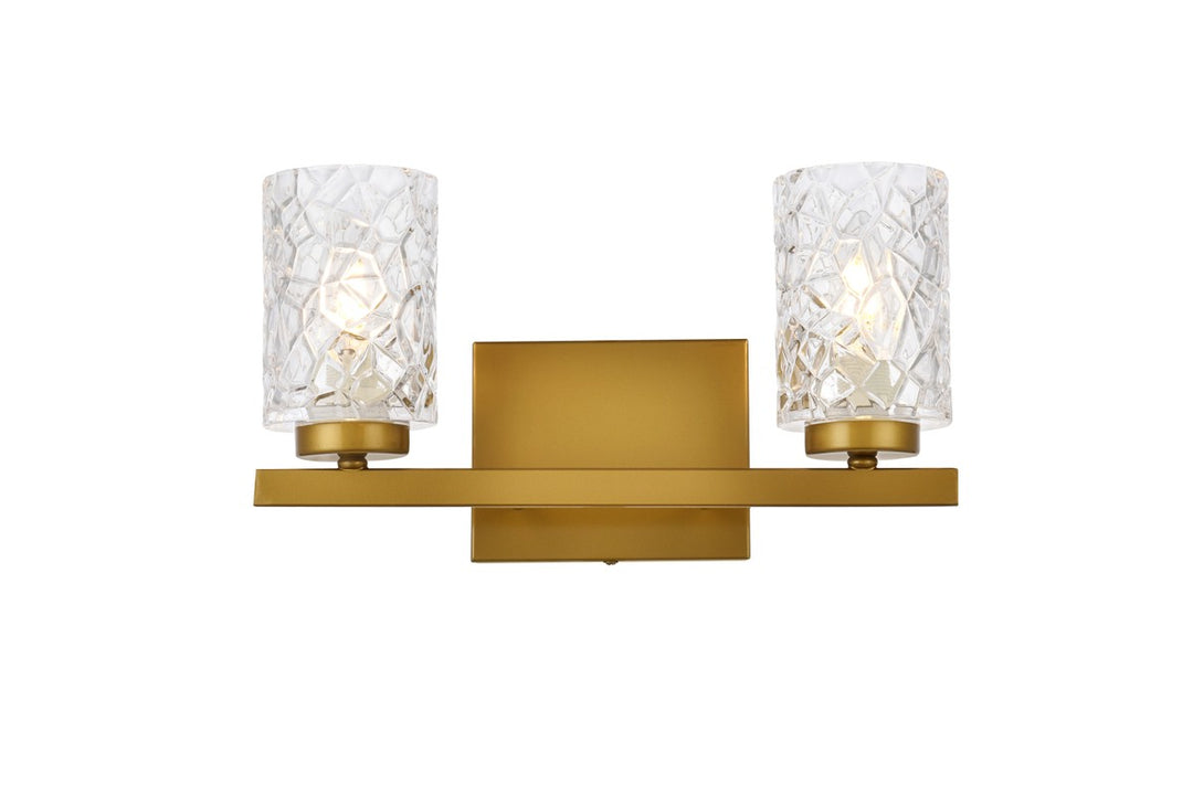 Cassie Two Light Bath in Brass - available from The Lighting Shoppe, trusted by Canadian homeowners