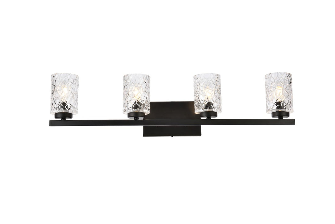 Cassie Four Light Bath in Black - available from The Lighting Shoppe, trusted by Canadian homeowners