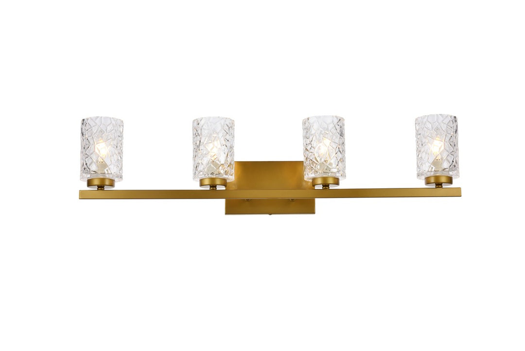 Cassie Four Light Bath in Brass - available from The Lighting Shoppe, trusted by Canadian homeowners