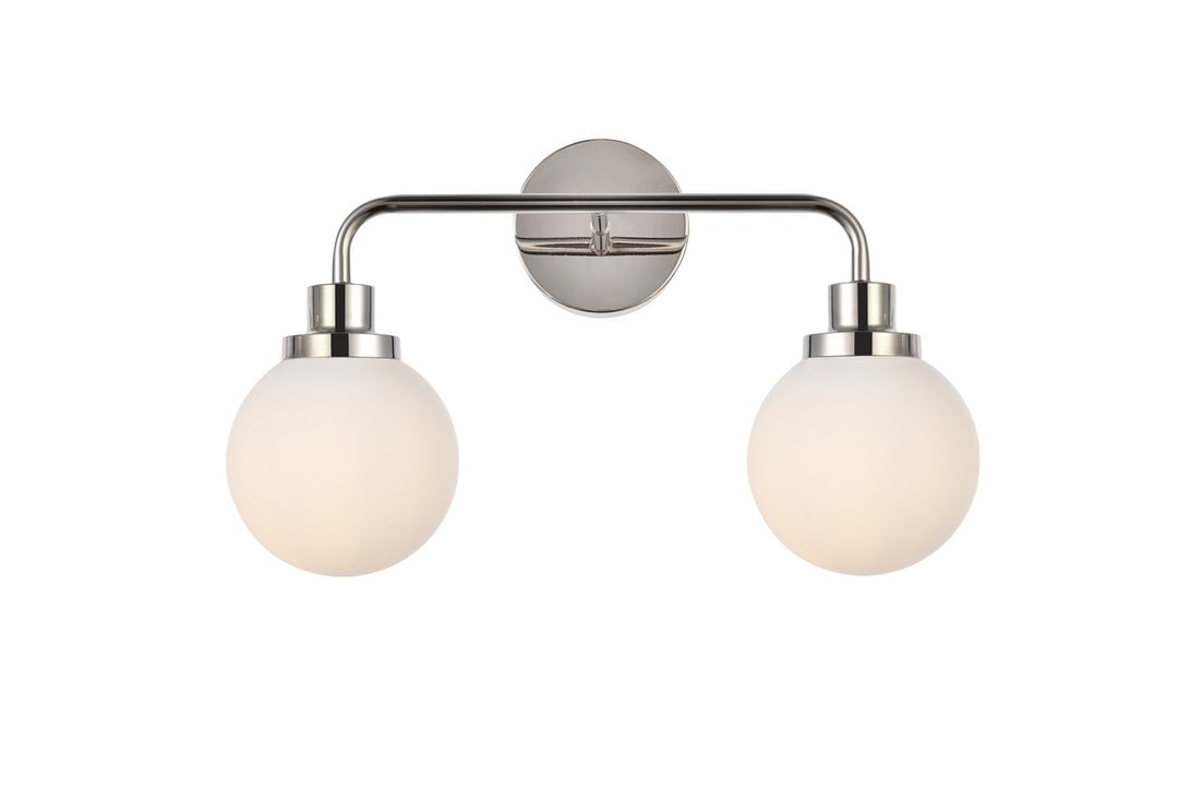 Hanson Two Light Bath in Polished Nickel - available from The Lighting Shoppe, trusted by Canadian homeowners