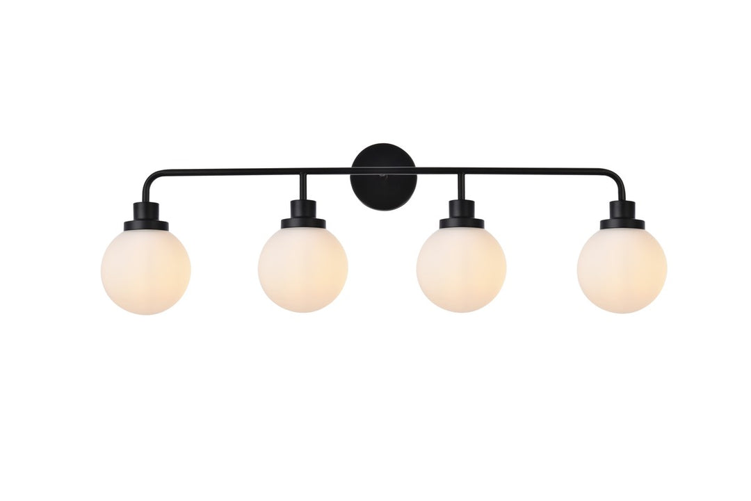 Hanson Four Light Bath in Black - available from The Lighting Shoppe, trusted by Canadian homeowners
