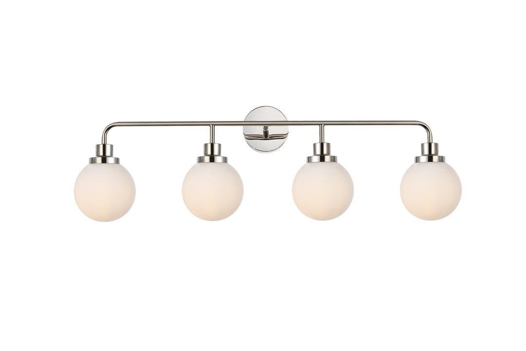 Hanson Four Light Bath in Polished Nickel - available from The Lighting Shoppe, trusted by Canadian homeowners