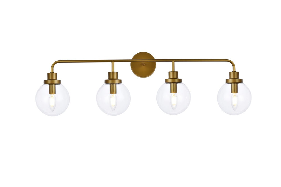 Hanson Four Light Bath in Brass - available from The Lighting Shoppe, trusted by Canadian homeowners