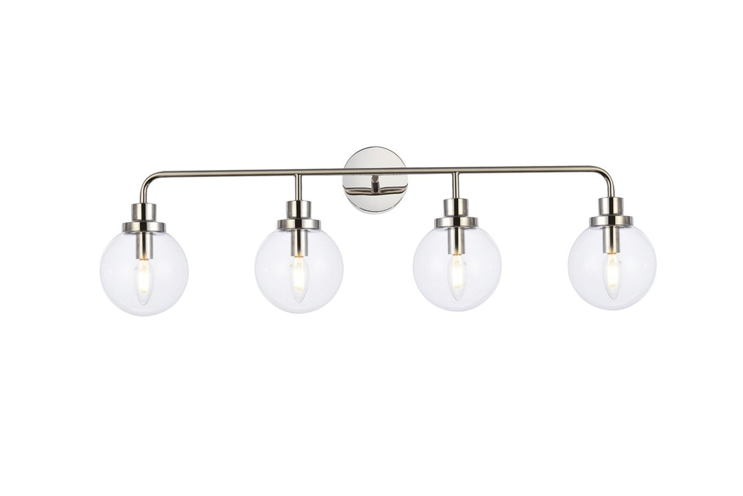 Hanson Four Light Bath in Polished Nickel - available from The Lighting Shoppe, trusted by Canadian homeowners