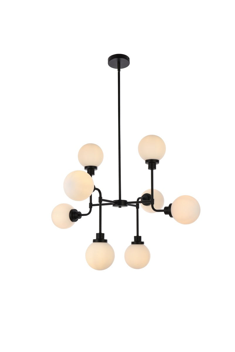 Hanson Eight Light Pendant in Black - available from The Lighting Shoppe, trusted by Canadian homeowners