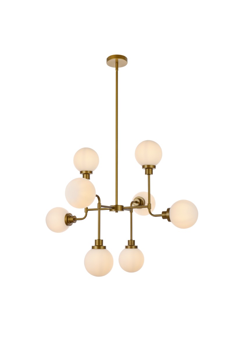 Hanson Eight Light Pendant in Brass - available from The Lighting Shoppe, trusted by Canadian homeowners