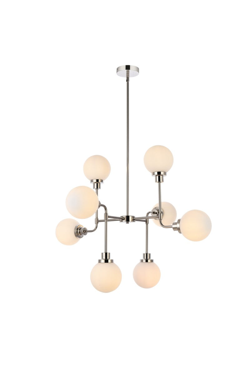 Hanson Eight Light Pendant in Polished Nickel - available from The Lighting Shoppe, trusted by Canadian homeowners