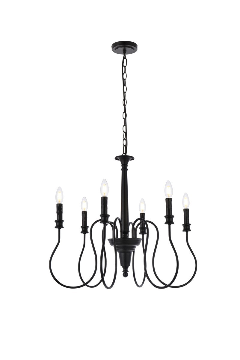 Flynx Six Light Pendant in Black - available from The Lighting Shoppe, trusted by Canadian homeowners