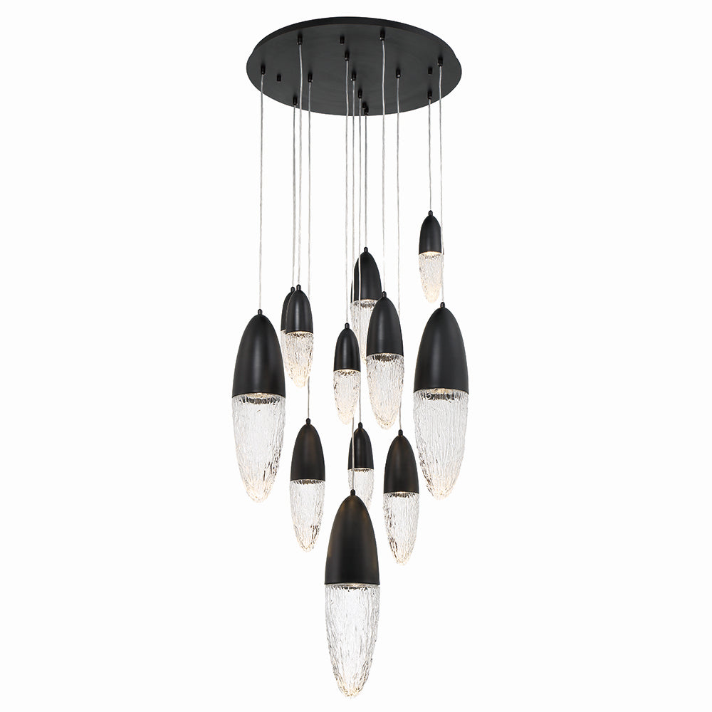 Eurofase Canada - 43859-022 - ECROU-CHD-12LT-30IN-BK-CL - ECROU - Black