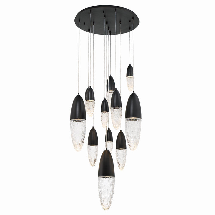 Eurofase Canada - 43859-022 - ECROU-CHD-12LT-30IN-BK-CL - ECROU - Black