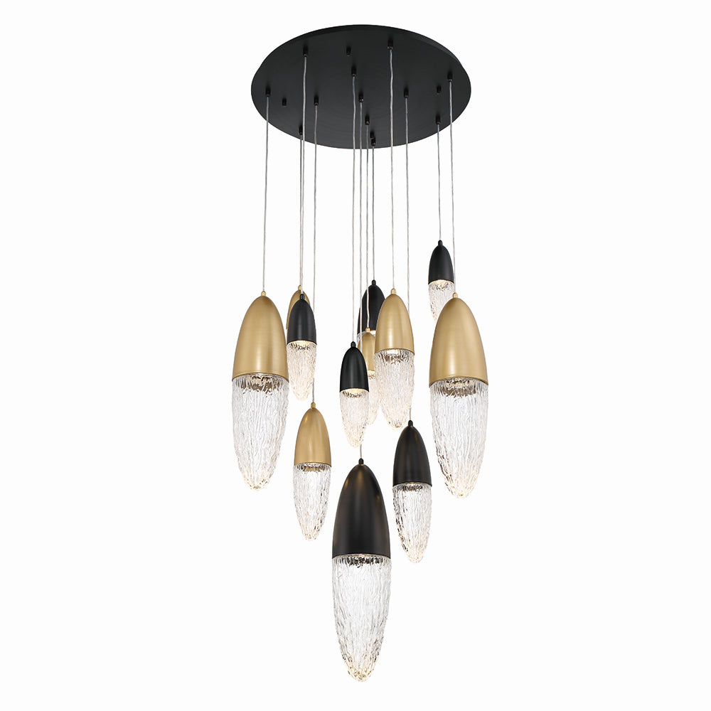 Eurofase Canada - 43859-041 - ECROU-CHD-12LT-30IN-GBM-CL - ECROU - Gold-Black