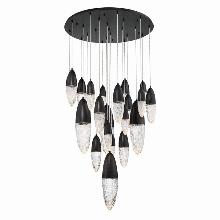Eurofase Canada - 43860-025 - ECROU-CHD-22LT-40IN-BK-CL - ECROU - Black