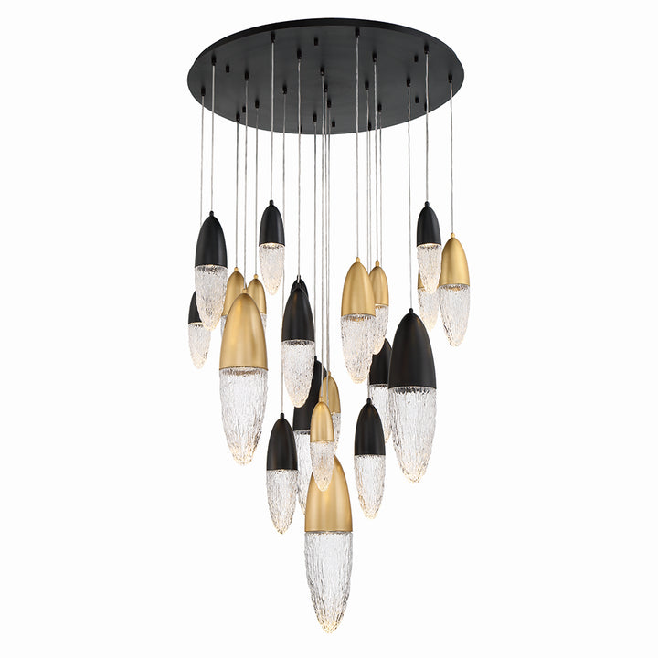 Eurofase Canada - 43860-043 - ECROU-CHD-22LT-40IN-GBM-CL - ECROU - Gold-Black