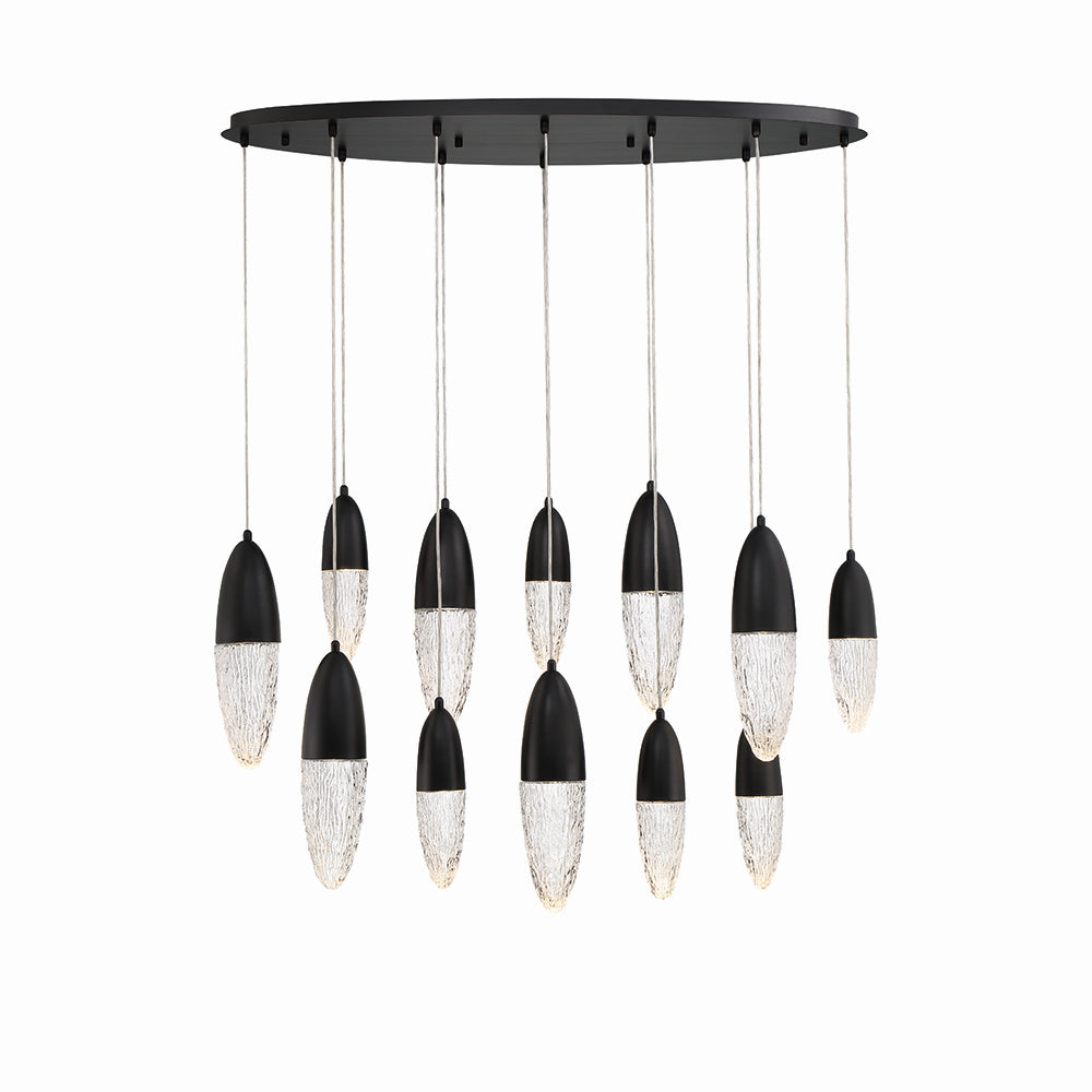 Eurofase Canada - 43861-024 - ECROU-CHD-12LT-44IN-BK-CL - ECROU - Black