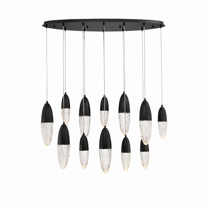 Eurofase Canada - 43861-024 - ECROU-CHD-12LT-44IN-BK-CL - ECROU - Black