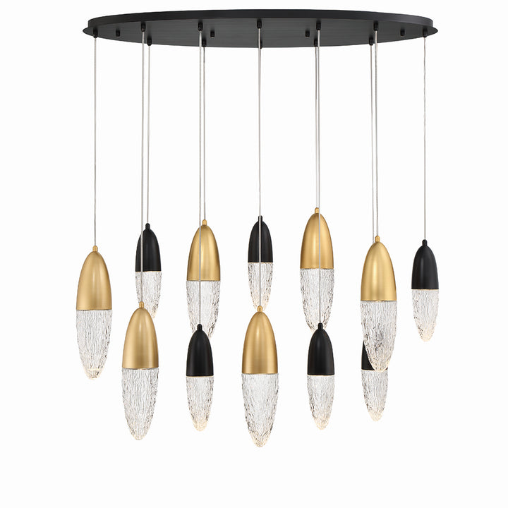 Eurofase Canada - 43861-042 - ECROU-CHD-12LT-44IN-GBM-CL - ECROU - Gold-Black