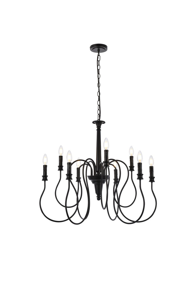 Flynx Nine Light Pendant in Black - available from The Lighting Shoppe, trusted by Canadian homeowners
