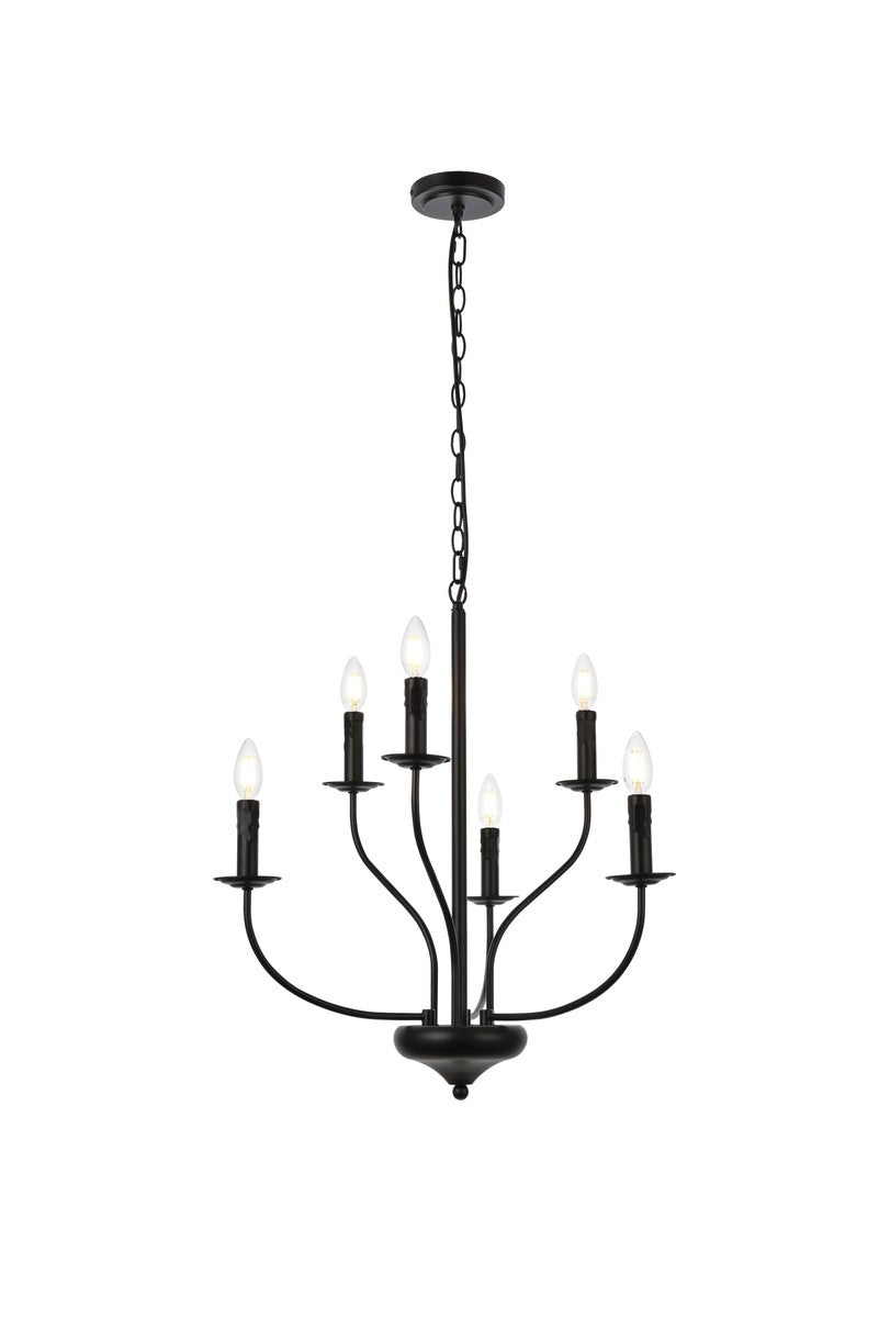 Westley Six Light Pendant in Black - available from The Lighting Shoppe, trusted by Canadian homeowners
