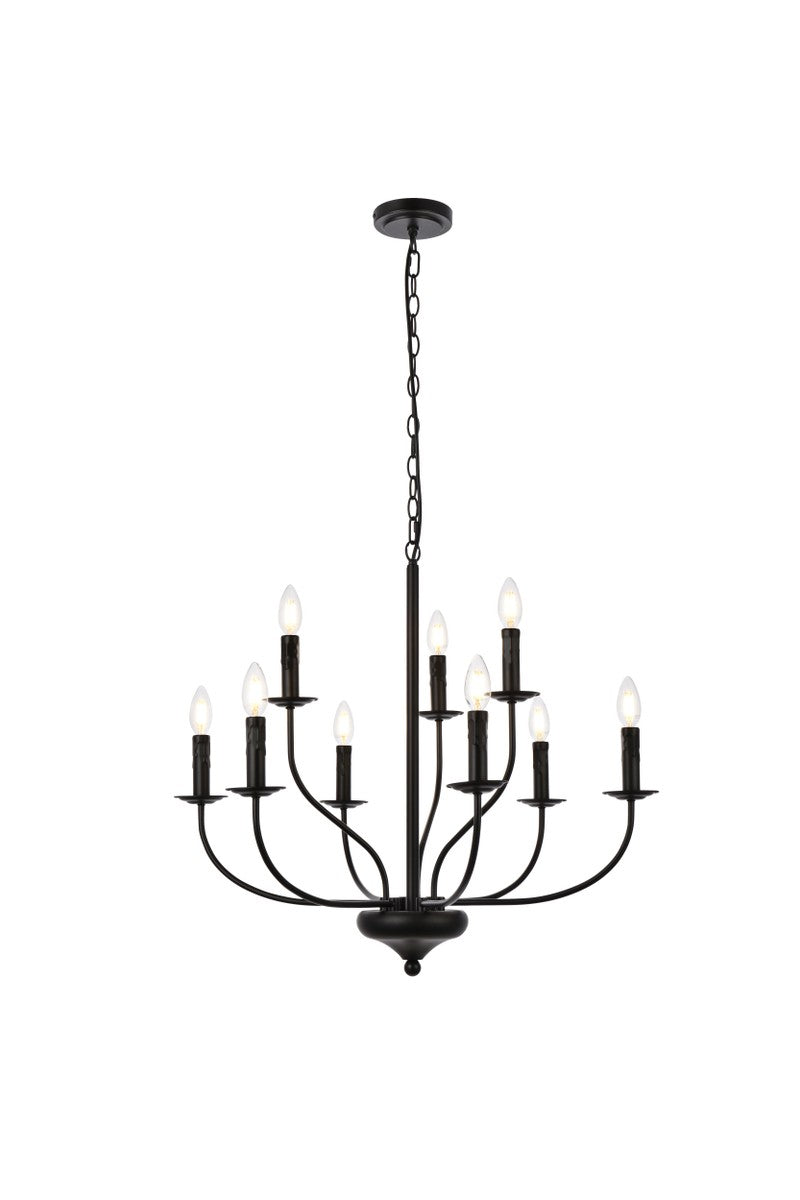 Westley Nine Light Pendant in Black - available from The Lighting Shoppe, trusted by Canadian homeowners