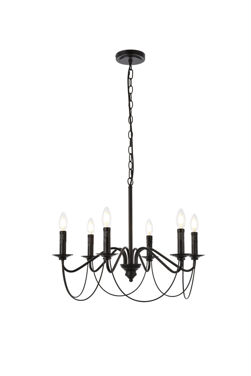 Westley Six Light Pendant in Black - available from The Lighting Shoppe, trusted by Canadian homeowners
