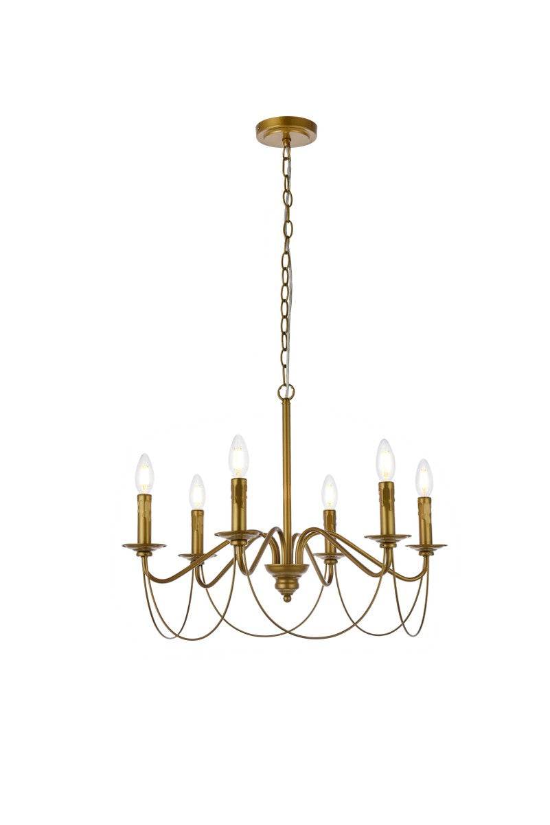 Westley Six Light Pendant in Brass - available from The Lighting Shoppe, trusted by Canadian homeowners