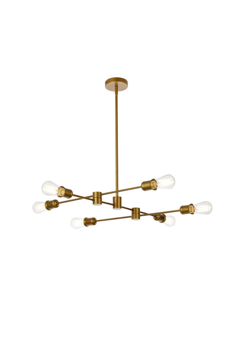 Xavier Six Light Pendant in Brass - available from The Lighting Shoppe, trusted by Canadian homeowners