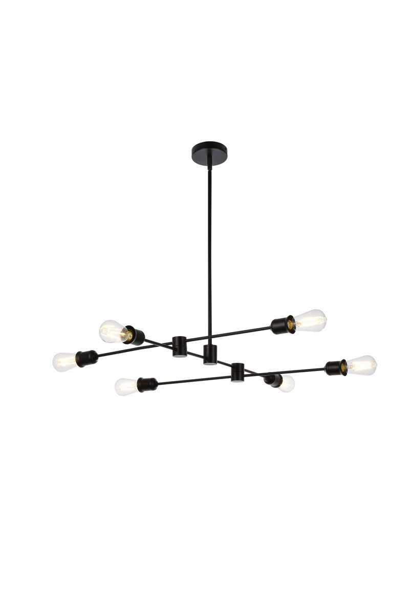 Xavier Six Light Pendant in Black - available from The Lighting Shoppe, trusted by Canadian homeowners