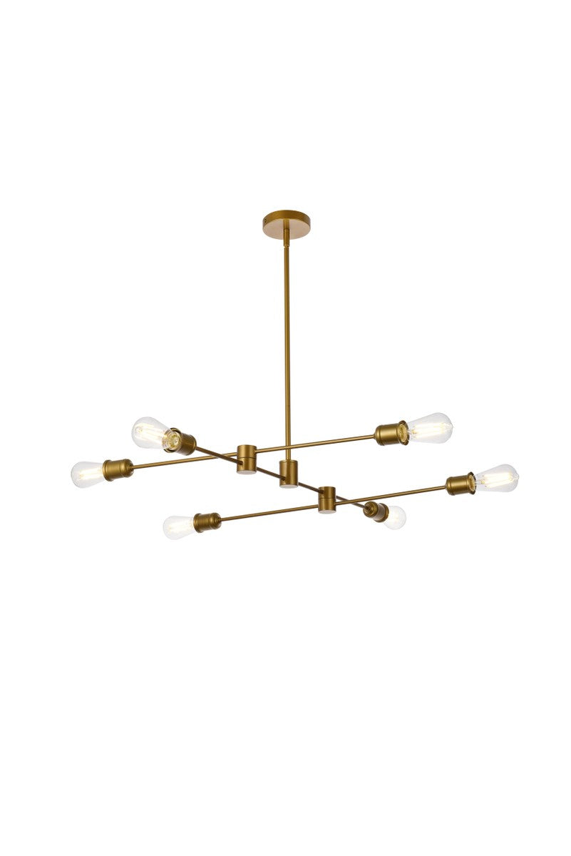 Xavier Six Light Pendant in Brass - available from The Lighting Shoppe, trusted by Canadian homeowners