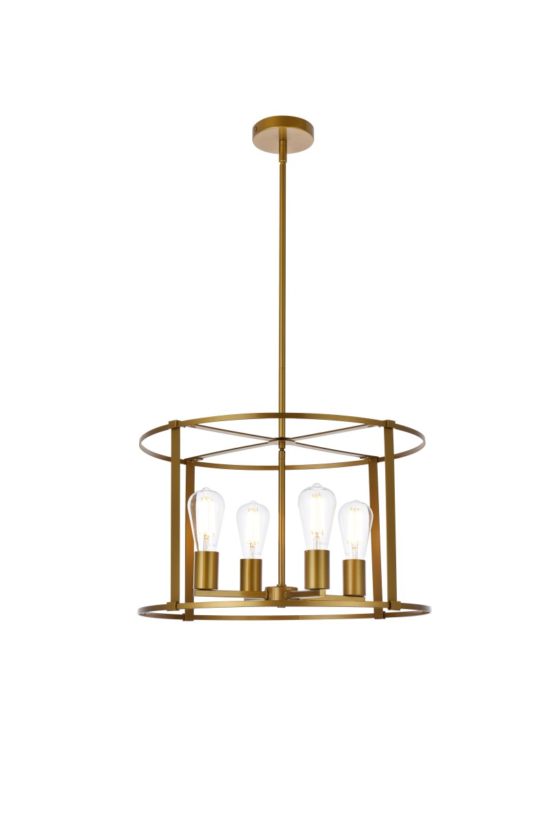Agnys Four Light Pendant in Brass - available from The Lighting Shoppe, trusted by Canadian homeowners