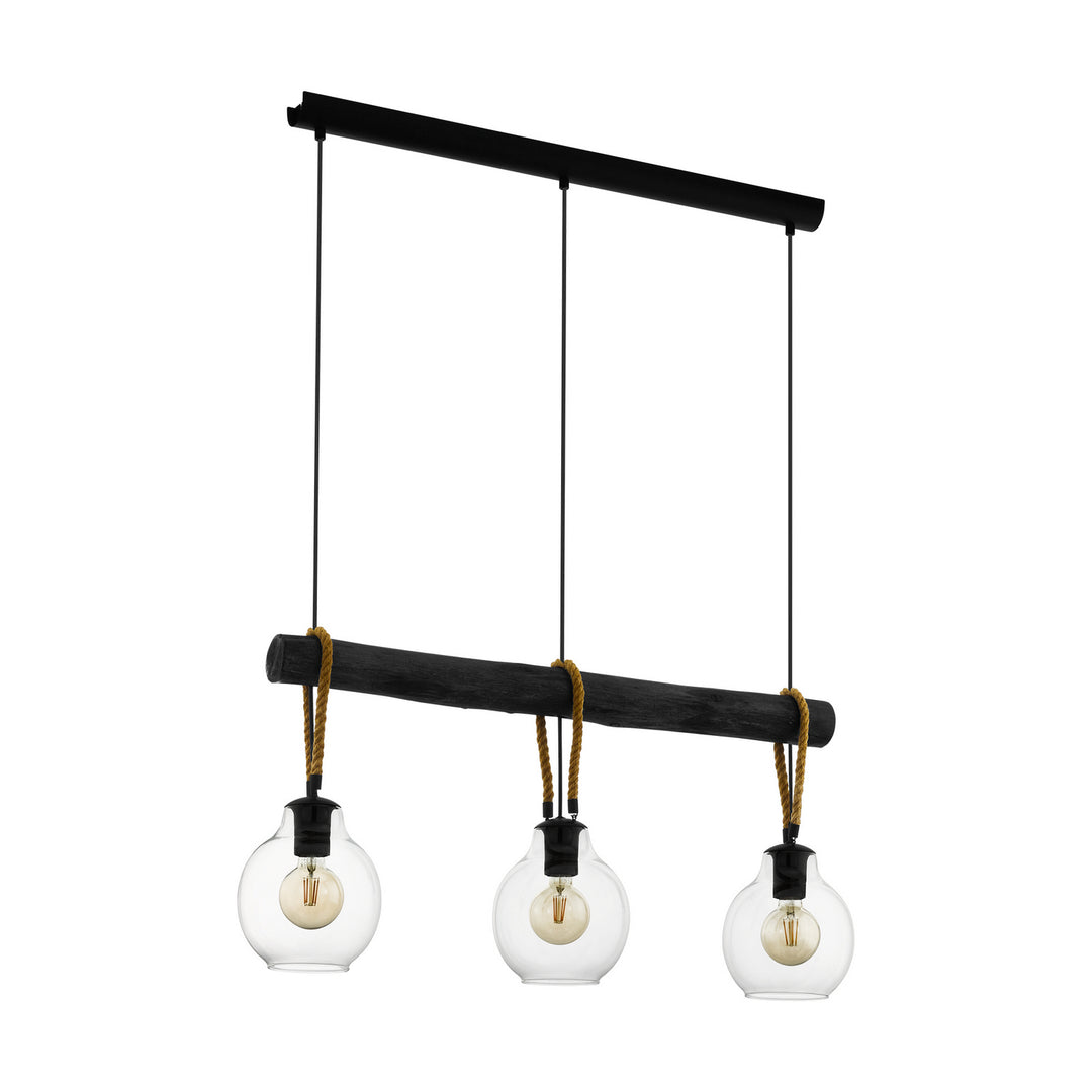 Eglo Canada - 43618A - Three Light Pendant - Roding - Structured Black