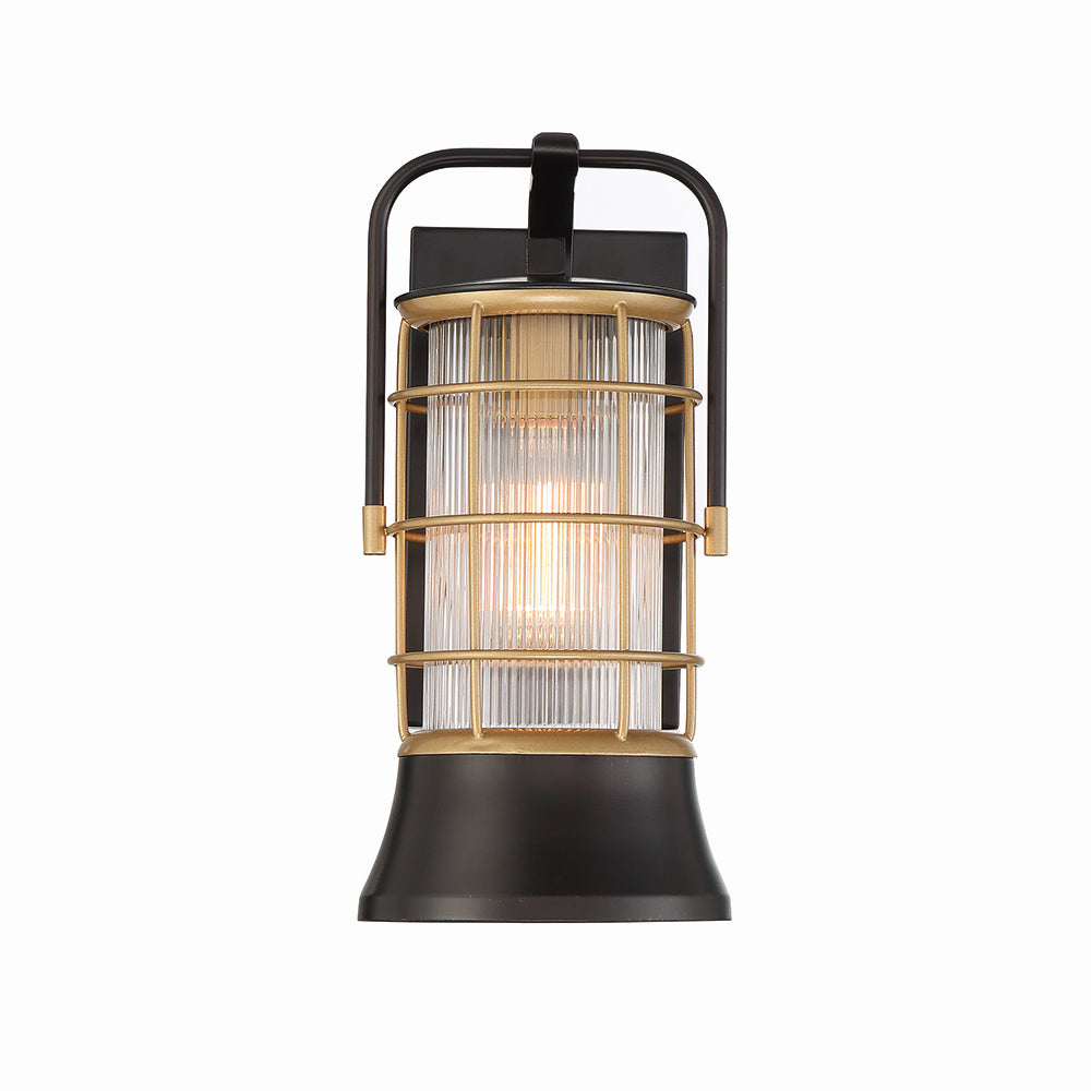 Rivamar One Light Lantern in Gold-Black - available from The Lighting Shoppe, trusted by Canadian homeowners