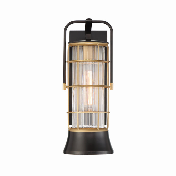 Rivamar One Light Lantern in Gold-Black - available from The Lighting Shoppe, trusted by Canadian homeowners