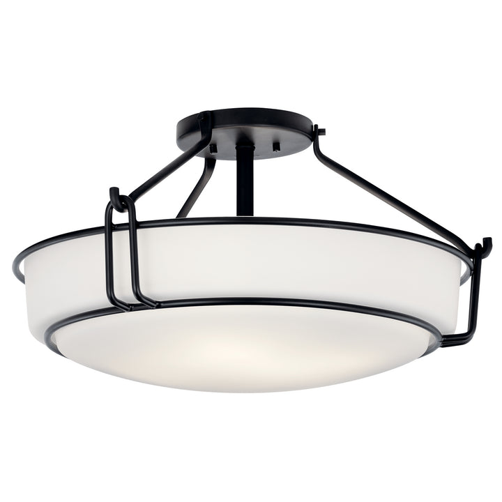 Kichler Canada - 44086BK - Four Light Semi Flush Mount - Alkire - Black