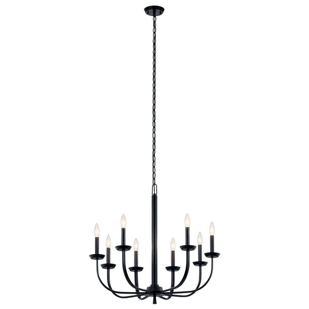 Kennewick Eight Light Chandelier in Black - available from The Lighting Shoppe, trusted by Canadian homeowners