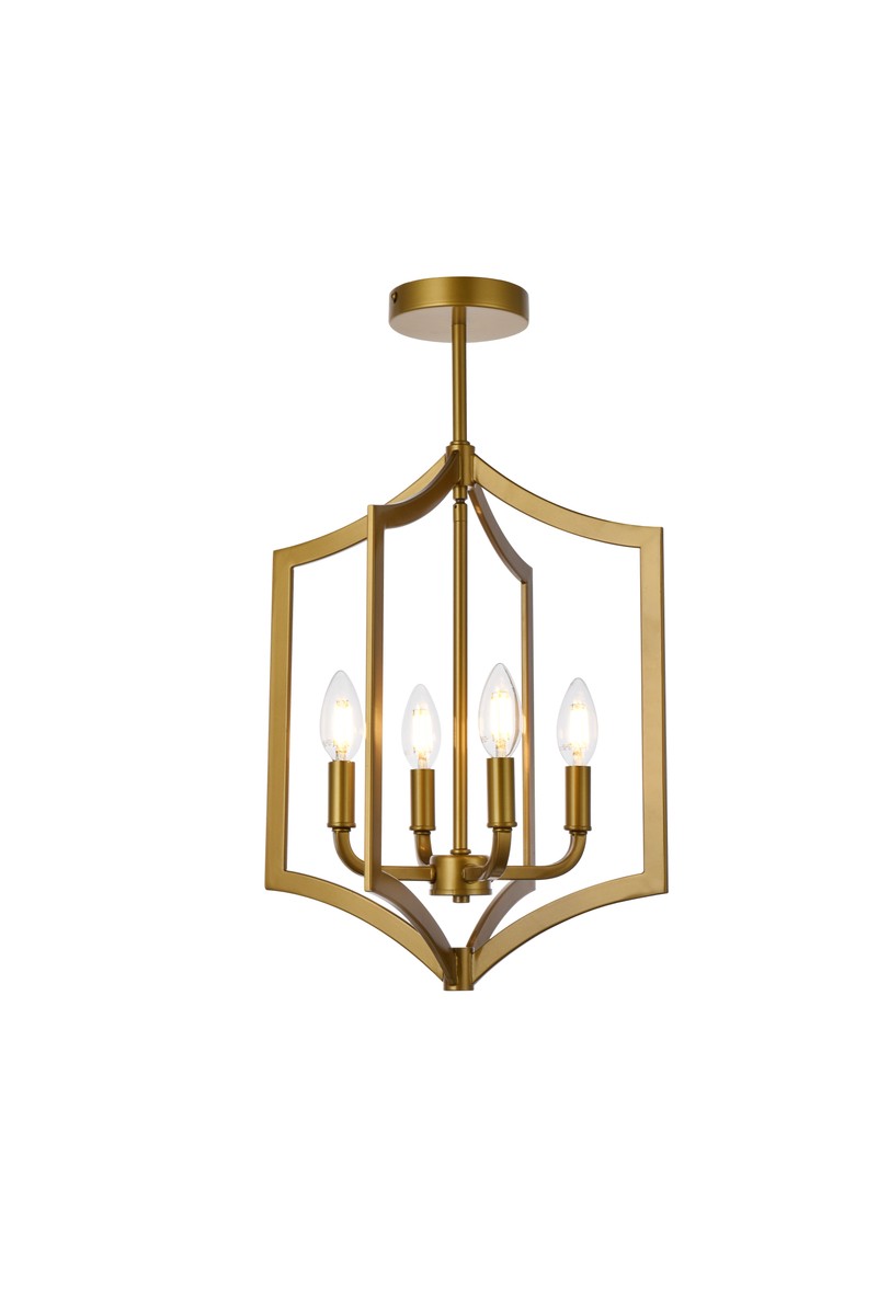 Kiera Four Light Pendant in Brass - available from The Lighting Shoppe, trusted by Canadian homeowners