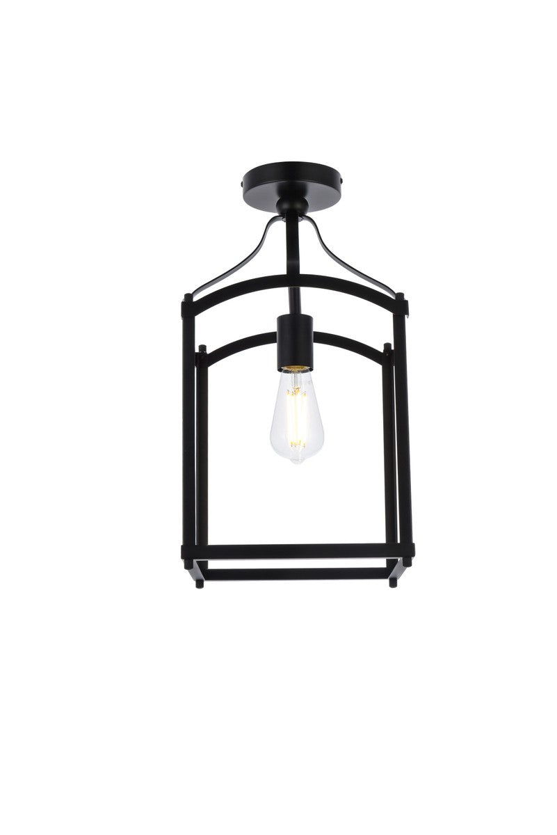 Janet One Light Flush Mount in Black - available from The Lighting Shoppe, trusted by Canadian homeowners