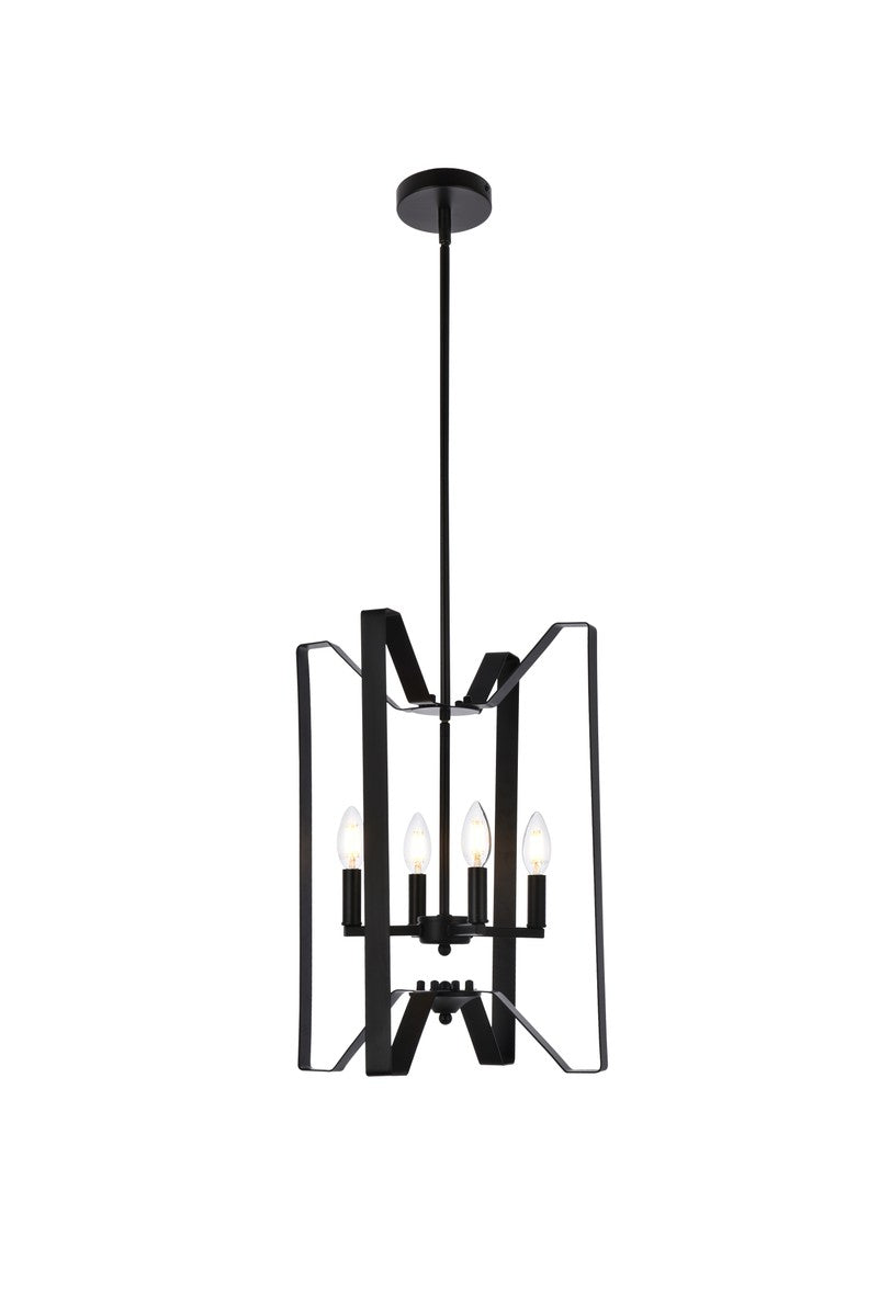 Hoffman Four Light Pendant in Black - available from The Lighting Shoppe, trusted by Canadian homeowners