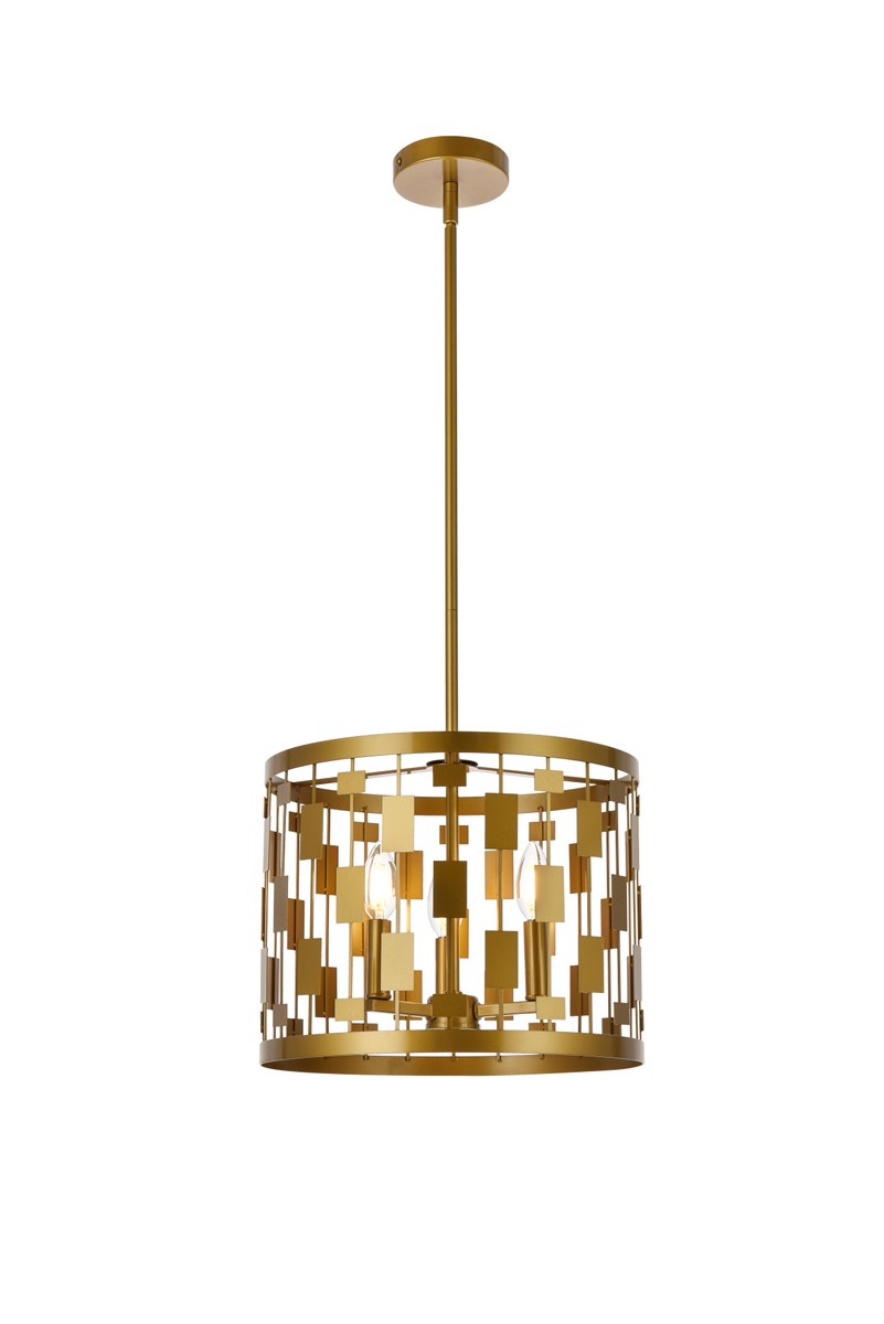 Levante Three Light Pendant in Brass - available from The Lighting Shoppe, trusted by Canadian homeowners