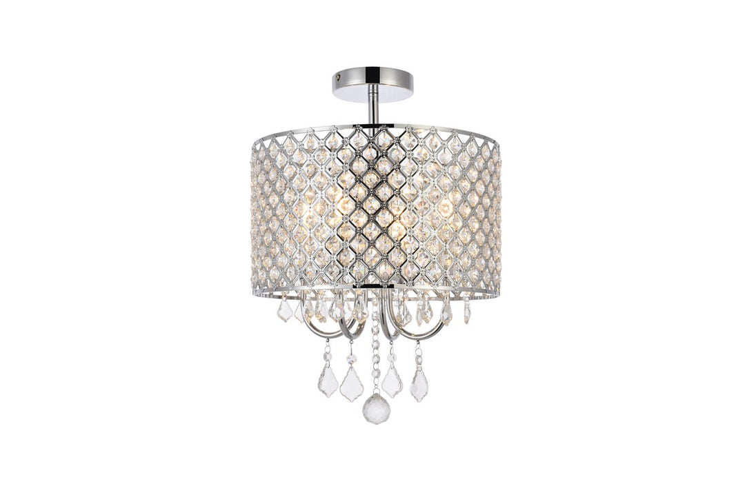 Elise Four Light Flush Mount in chrome - available from The Lighting Shoppe, trusted by Canadian homeowners